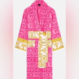 Versace I Love Baroque Robe Hot Pink Size Large
